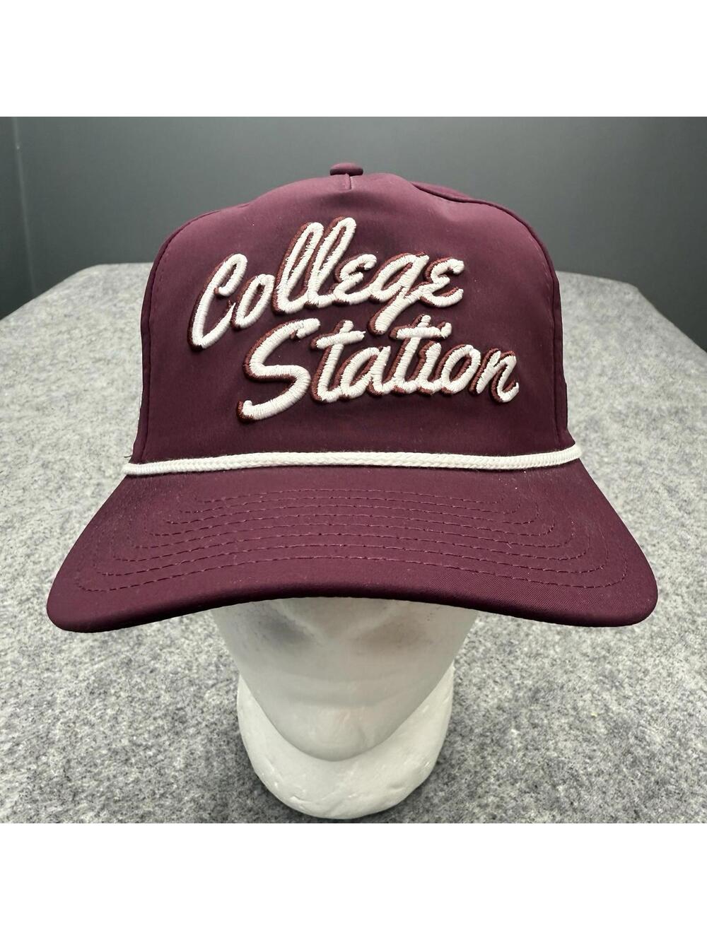 College Station - Texas A&M Aggies Whiskey Pines Rope Hat Cap NWT - 12th Man